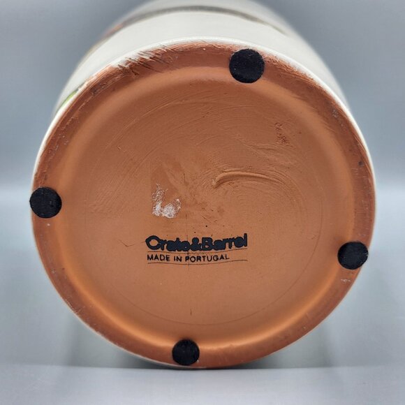 Crate & Barrel Ceramic Bird Design Planter Made in Portugal 6" Tall - Picture 5 of 13